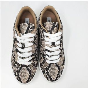 NEW STEVE MADDEN WOMEN'S Brown SNAKE SKIN Print Casual Sneaker Shoes. Si…